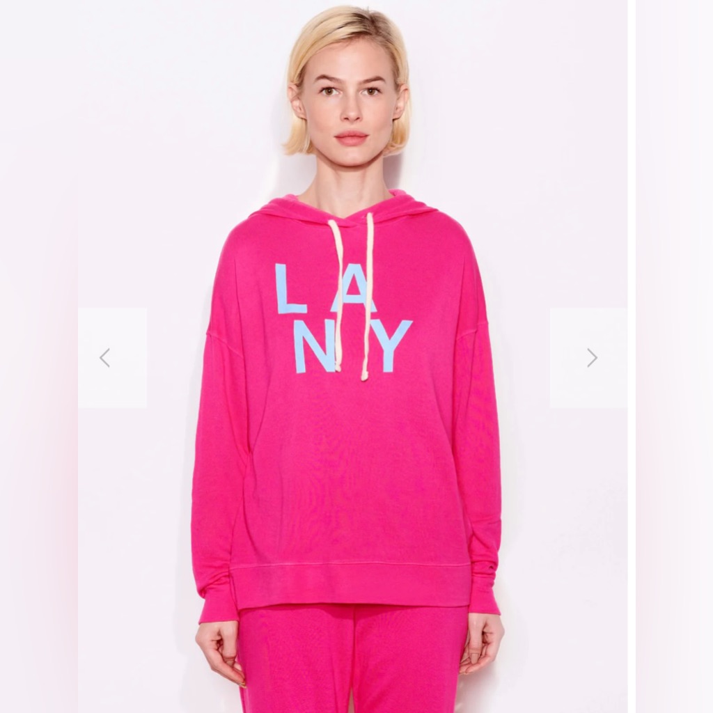 Nwt Sundry La Ny Basic Sweatshirt Hoodie In Raspberry- Xs/0